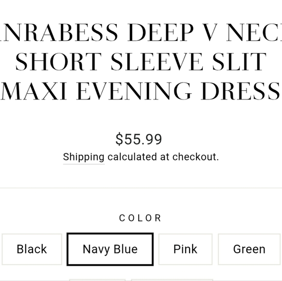 ANRABESS Womens Maxi Dress BLUE Summer Beach Dress Short Sleeve Dressy LARGE - Picture 3 of 11